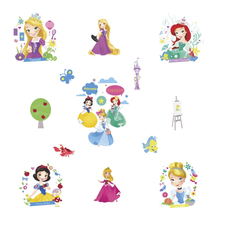 A004-P Disney Белоснежка Принцесса настенные наклейки детские комнаты мультяшное украшение для дома 20*30 см настенные наклейки ПВХ художественная Мураль Сделай Сам обои - Цвет: A004-P