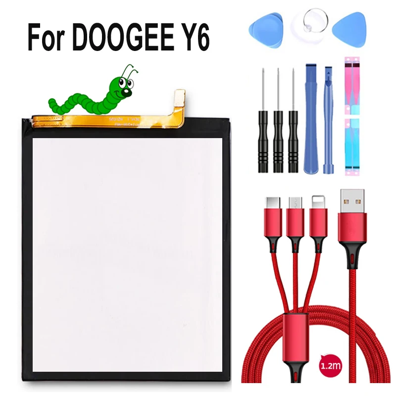 100% новый аккумулятор BAT16523200 MTK6750 запасные части для смартфона DOOGEE Y6 Y6C Piano + USB