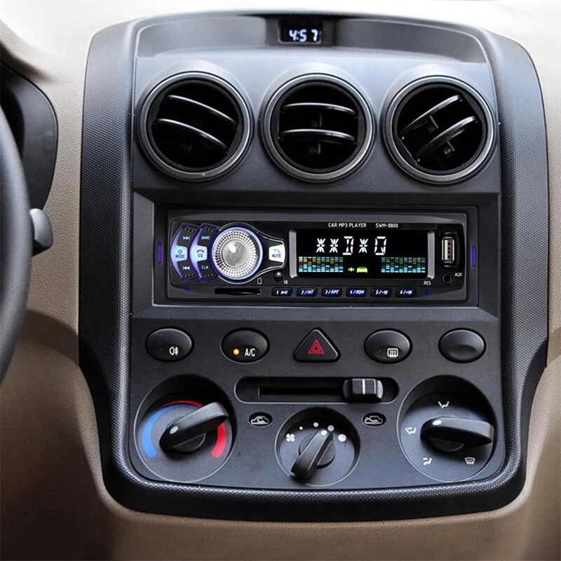 Автомобильный стерео радио Bluetooth в тире головное устройство плеер Fm Mp3/Usb/Sd/Aux для Ipod