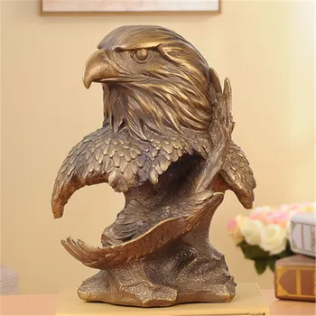

Sales Hawk Bust Sculpture Flying Eagle Statue Abstract Animal Resin Art&Craft Home Decoration Art Collection Souvenir L3216