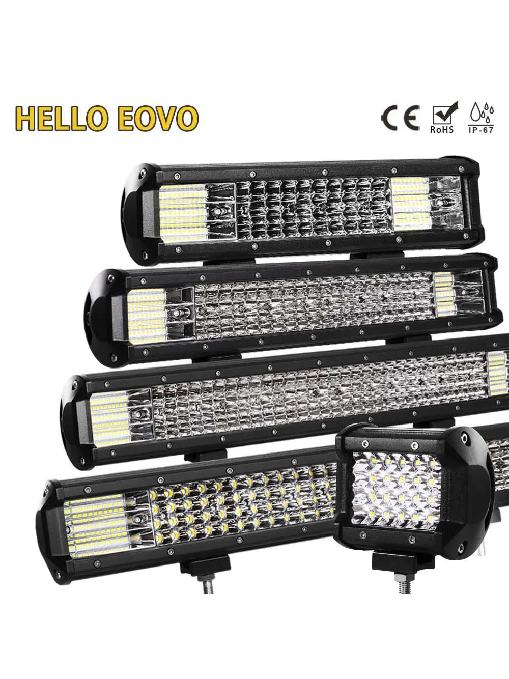 Светодиодная балка HELLO EOVO 4 / 7 12 20 22 28 36 дюймов светодиодная для езды на