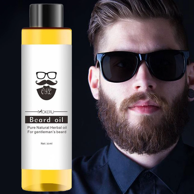 Aceite de barba Natural orgánico grueso, 30ml, aceite para el cuidado de la barba, hidratante, duradero, TSLM1
