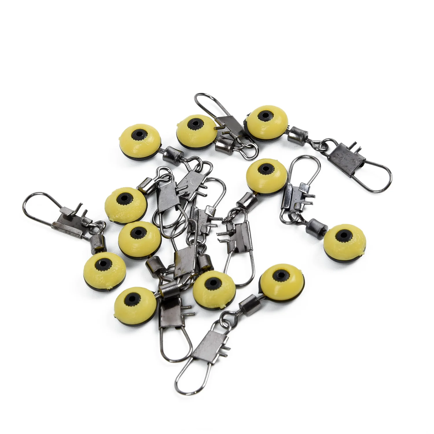 

100Pcs/Box Fishing Swivel Sinker Slide Plastic Hard Swivels With Interlock Snap