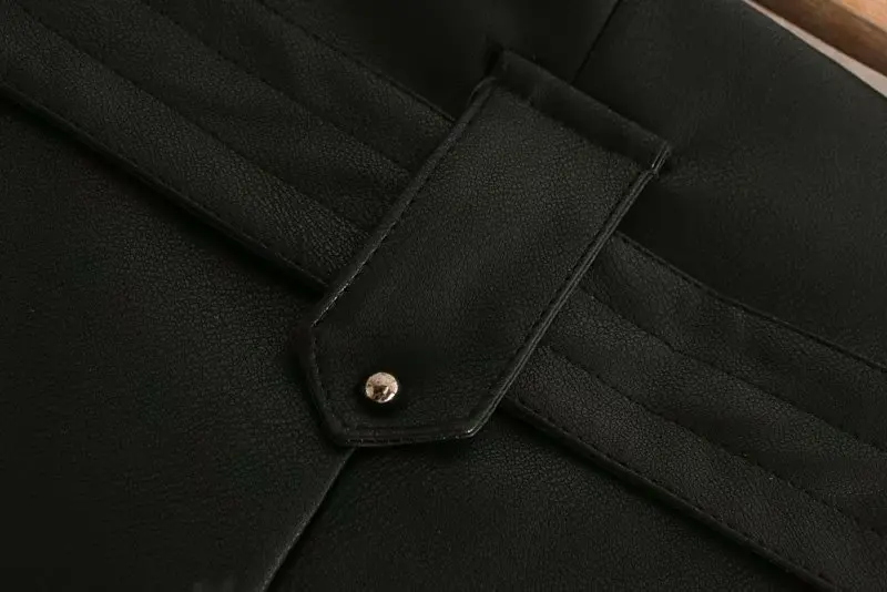 Black High Waist Shorts Women Clothing Imitation Leather Casual Shorts With Belt Fashion Short Pants Streetwear
