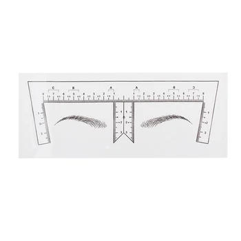 

50 Sheets Eyebrow Ruler Transparent Plastic Guide Measure Tool Microblading Eyebrow Ruler Eyebrow Stencil for Cosmetic Makeup Ta