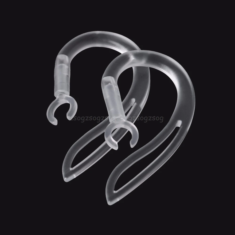 

5mm 6mm 7mm 8mm 10mm Bluetooth Earphones Transparent Soft Silicone Ear Hook Loop Clip Headset 2pcs O18 Dropship