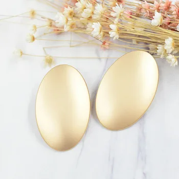 

Gold Color Matte Metal Oval Stud Earring 2020 Boho New Fashion Geometric Simple Alloy Stud Earring For Women Girl Party Jewelry