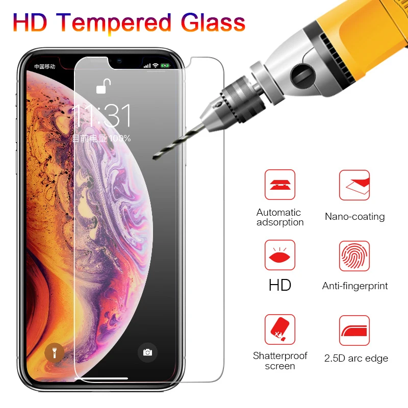 Защитное закаленное стекло для iphone 7 6 6s 8 plus 11 pro XS max XR x экрана 9H | Мобильные