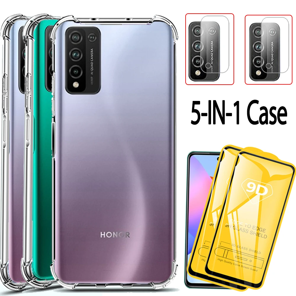 pantalla pelicula glass Honor 9A/9C/9S Airbag Case honor 10X lite Armor Metal Ring Back Cover X10 huawei 10 X | Мобильные телефоны