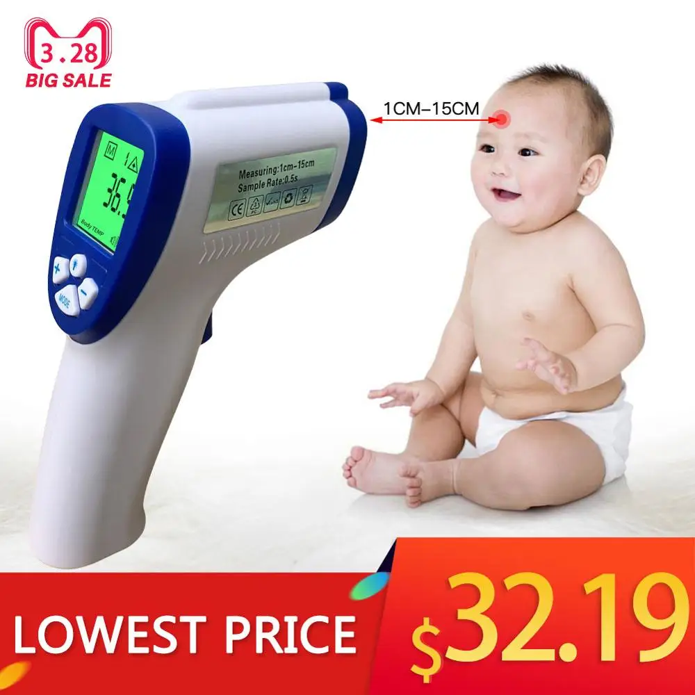 

Infrared Thermometer Non-contact Digital Laser Temperature Gun with LCD Display, LCD Digital Thermometer for Body Temperature