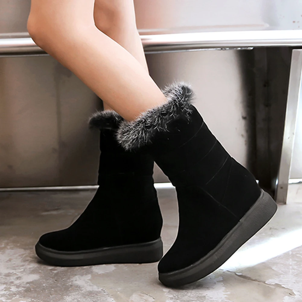 

SARAIRIS 2020 Fashion High Quality Concise Shoes Woman snow Boots Female Slip On Add Fur Warm Winter Boots Woman Shoes Women