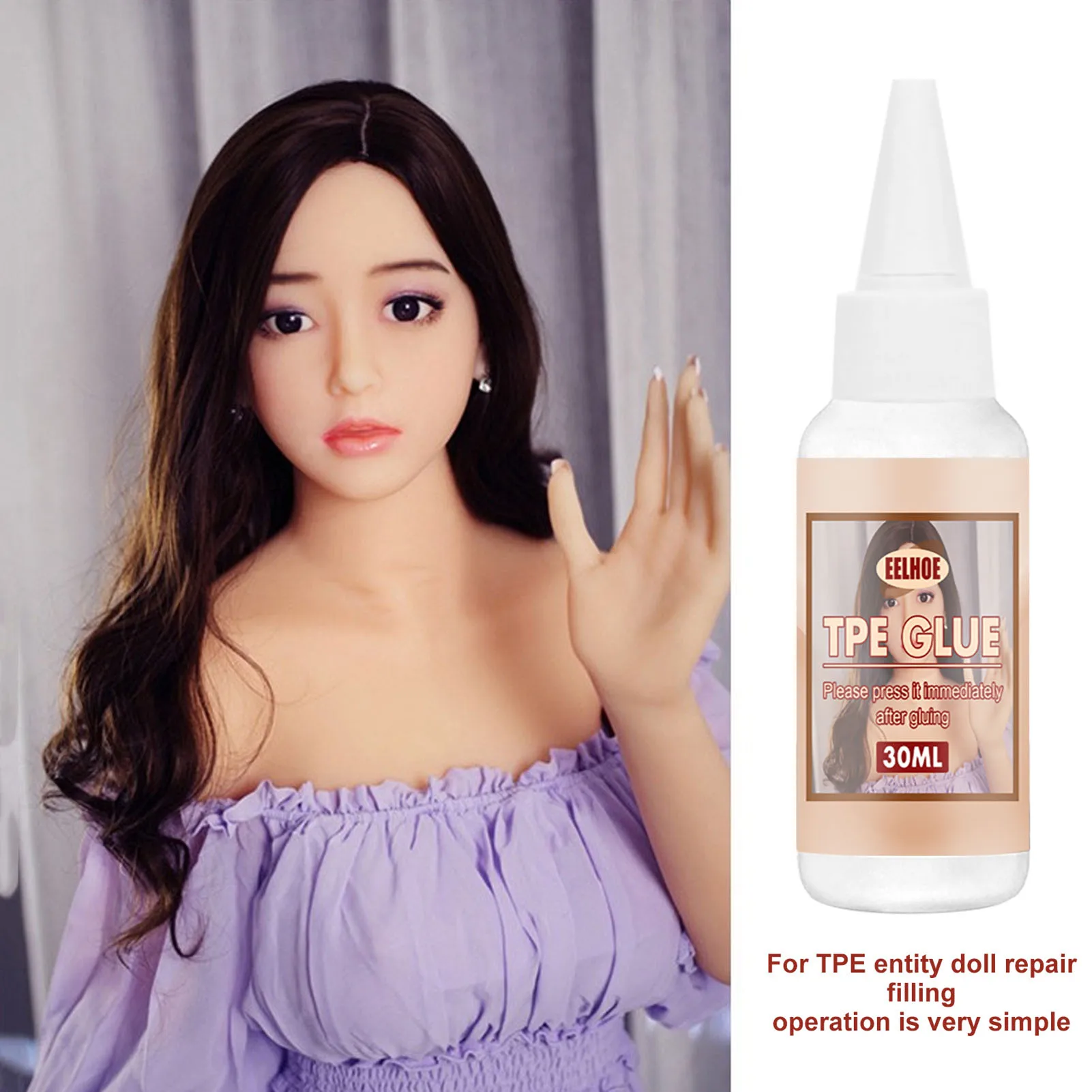 TPE Doll Fast Repair Glue Liquid Patching Fixing Accessory TPE Glue Solid Doll Repair Agent Adult Finished Glue TPE Feasible