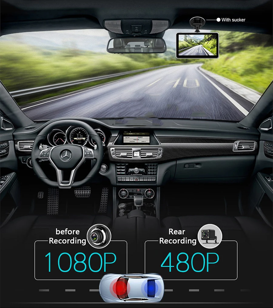 Anfilite 7 дюймов Android Gps навигация dvr 512M+ 8GB навигатор с Wifi HD 1080p видеорегистратор Fm AVIN Dashcam