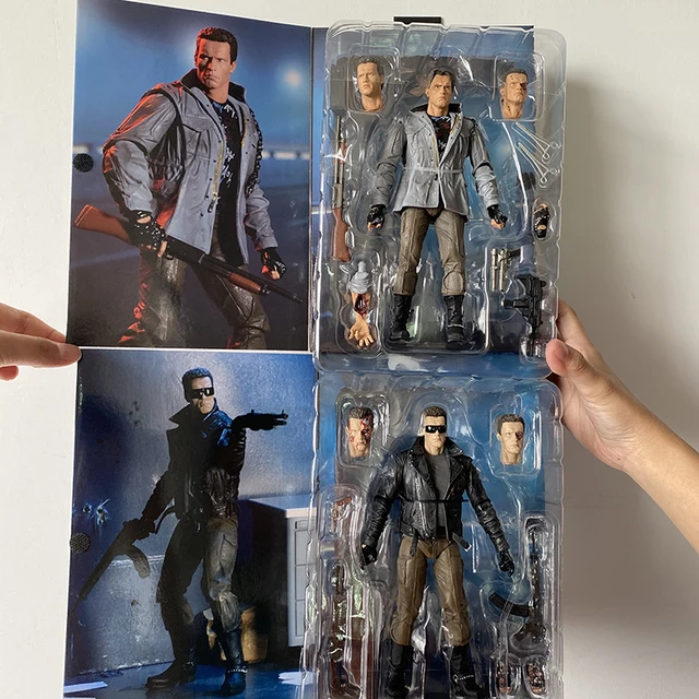 Terminator Figure Neca The Terminator Schwarzenegger Judgment Day T-800  Arnold Action Figure Model Toys Doll For Gift 18cm7inch - Action Figures -  AliExpress