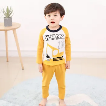 

2020 Spring BOYS nightwear Pajamas Kids Children Long Sleeve Pajamas Home Clothing for Boys Pure Cotton baby girl clothing sets