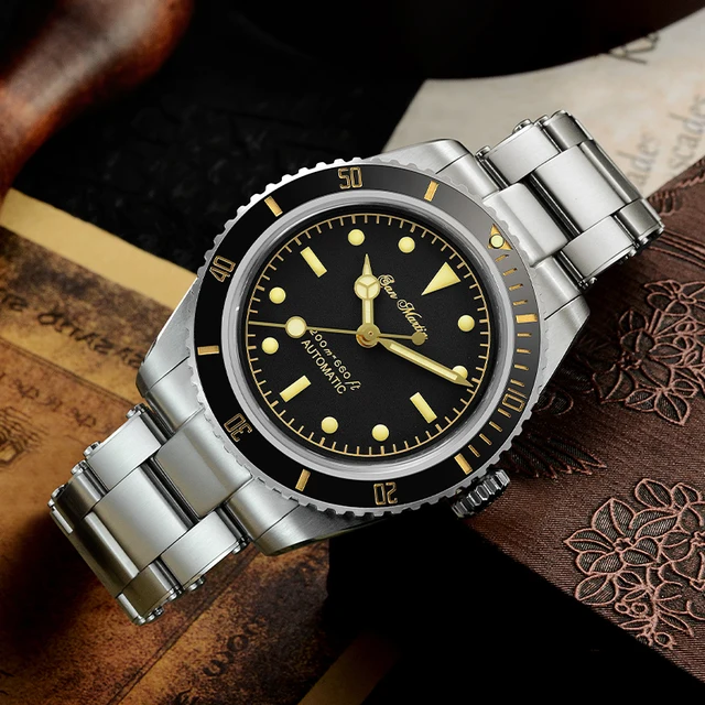 San Martin Men Watches 38mm Diver 6200 Retro Water Ghost Luxury Sapphire NH35 Automatic Mechanical Vintage Watch 20Bar Luminous 4