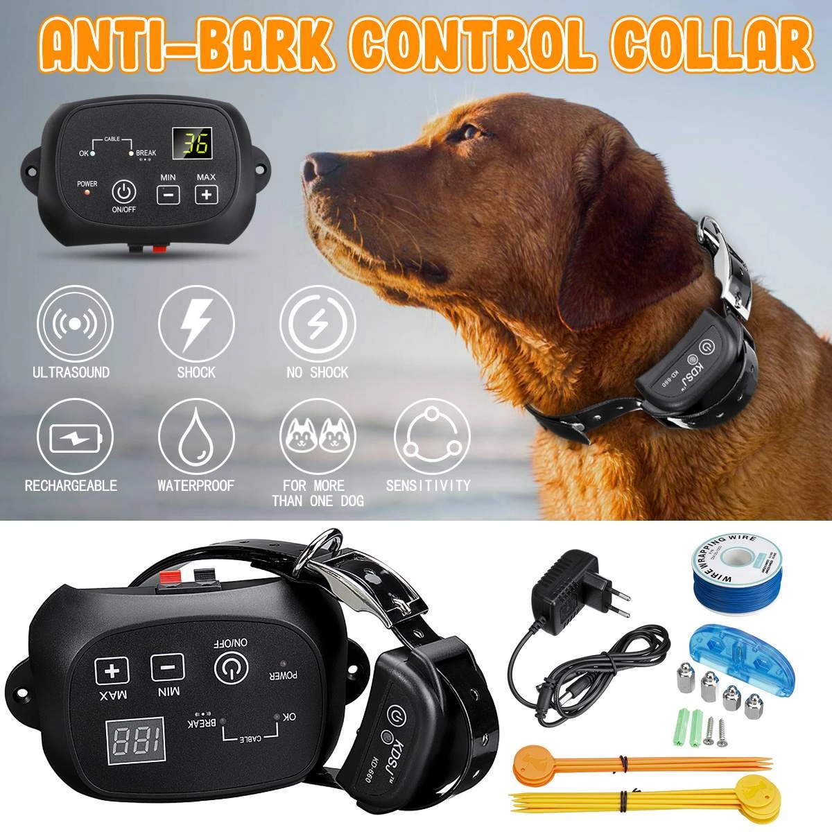 Invisible dog fence with bark control Clearance