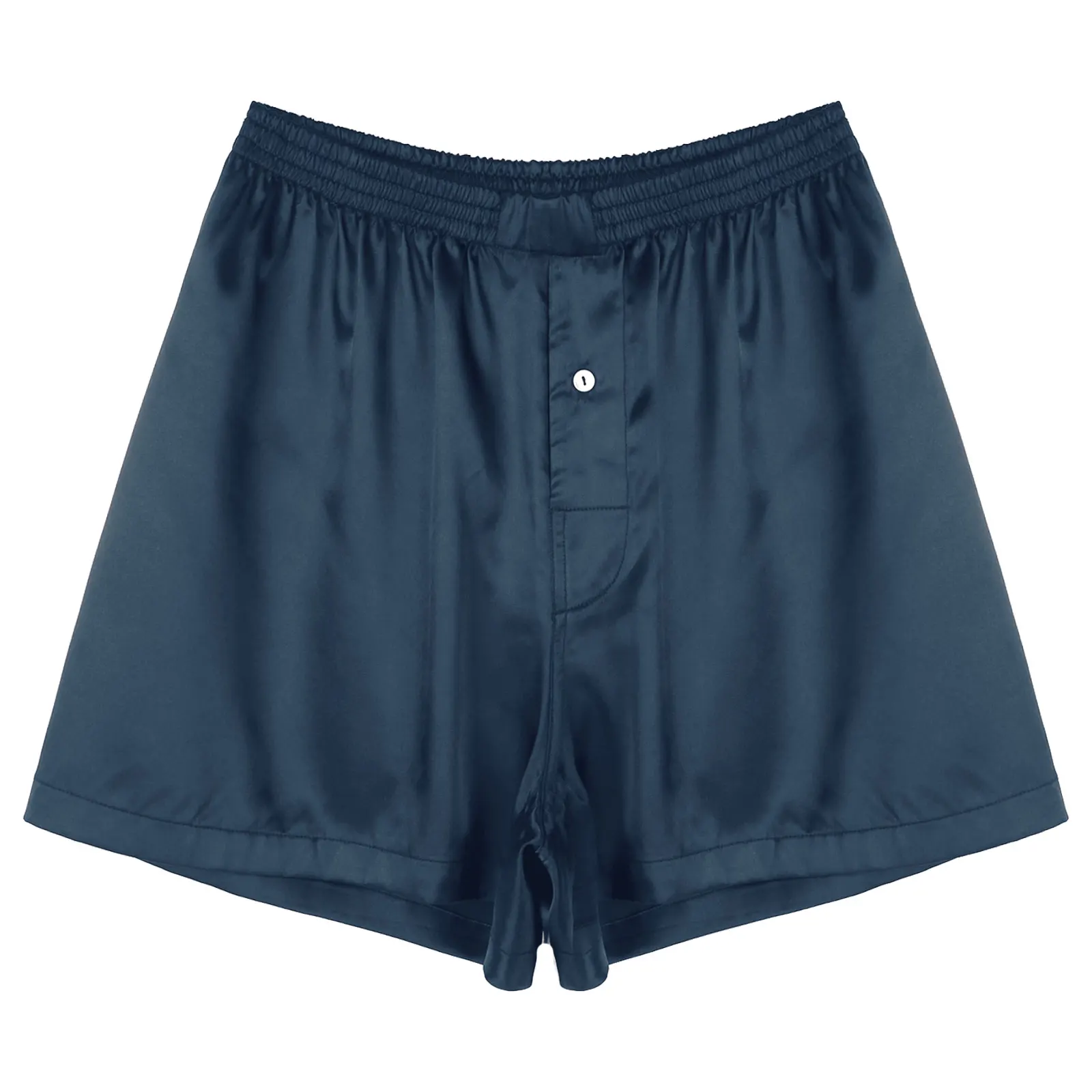 Men's Satin Sleep Bottoms Summer Ice Silk Solid Sleepwear Boxers Shorts Nightwear Pajamas Homewear