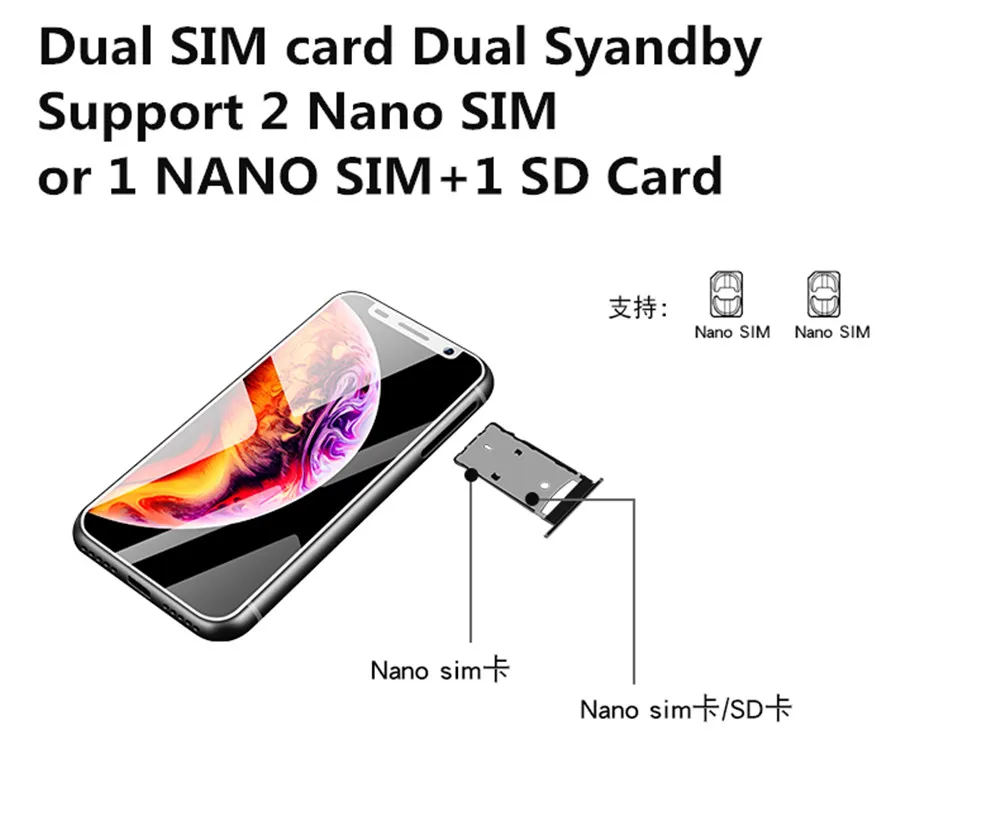  Melrose 2019 4G Lte Smallest Android Phone Google play 3.4'' Quad Core Android 8.1 Fingerprint ID S - 32965048670
