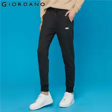 Giordano мужские брюки с вышивкой и буквенным принтом Беговые брюки в повседневном стиле мужские эластичные пояс с бантами манжеты Pantalon Homme Jogger Hombre 13119901