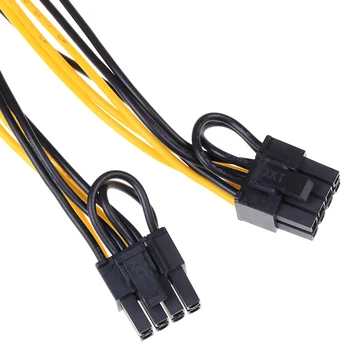 

Graphic Card Power Supply Cable 6Pin Port to Dual 8(6+2)Pin Port Splitter Power Cable Connector Extender Cable for Computer Case