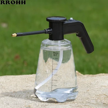 

2L transparent Garden Electric Sprayer with long mouth Nozzle High Pressure Spray Bottle Gardening Flower Watering Can Water Pot