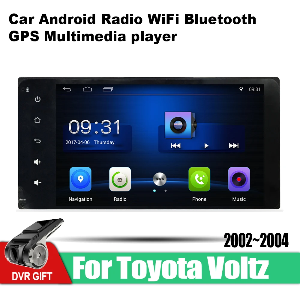 Автомобильная Мультимедийная система с GPS навигацией Android 2 din для Toyota Voltz 2002 2003 2004