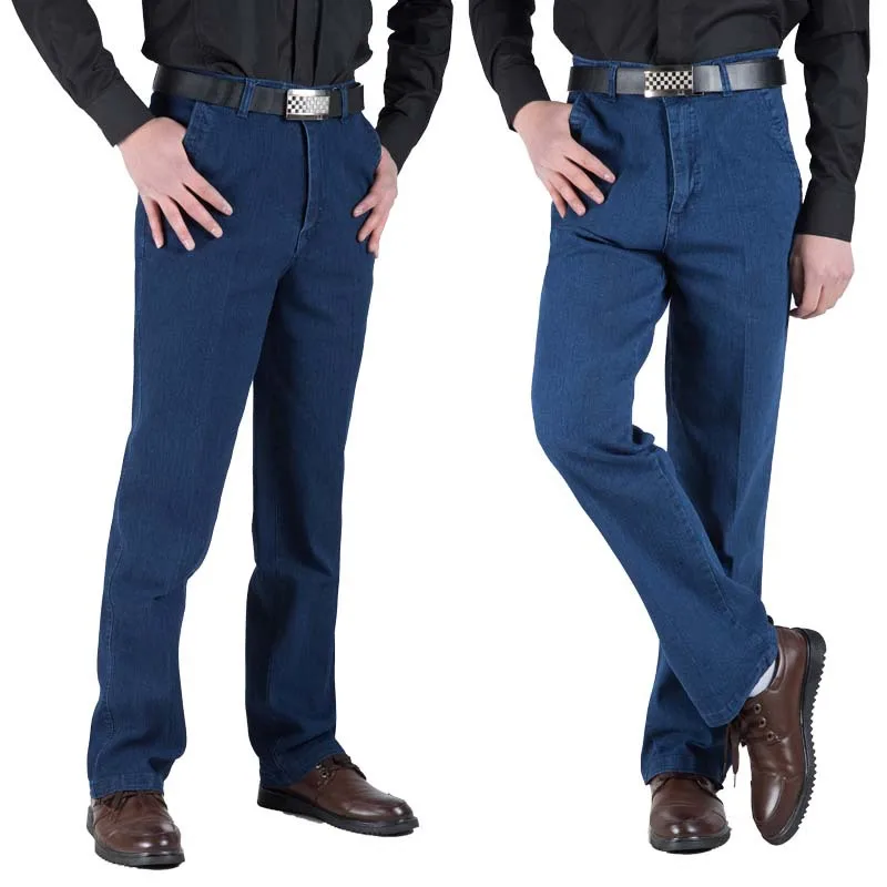 

Classic Jeans Mens Spring Summer Denim Pants Man Business Casual Jeans Male Long Loose Denim Pants High Waist Men Jeans Pants