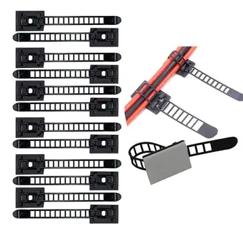 

Adjustable Cable Holder Set Management, Cable Clips of Cable Fixing Wire Holder with Adhesive Secured Backing