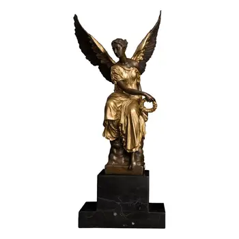 

Greek Wisdom Goddess Sculpture Athena Statue Vintage Art Living Room Study Decoration Bronze Gold