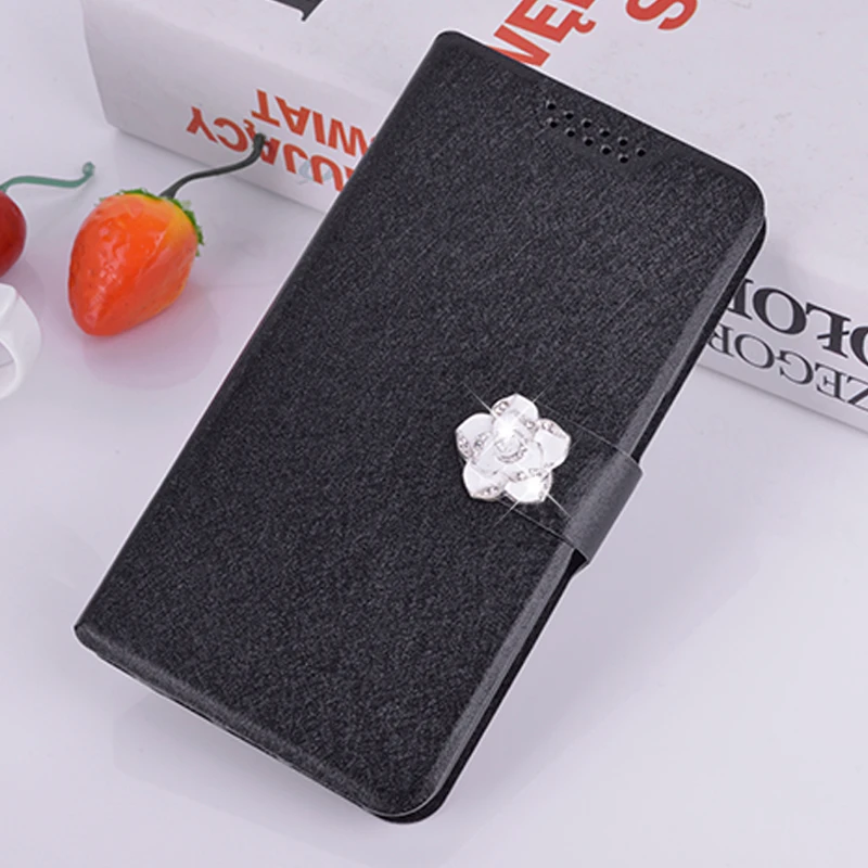 Роскошный тонкий кожаный чехол с Откидывающейся Крышкой для Alcatel 1(TCL) LX 1C 1E 1X1 S 5033D 5003D 5009 [DA] 5008Y 5059D чехол для телефона - Цвет: Black Flower