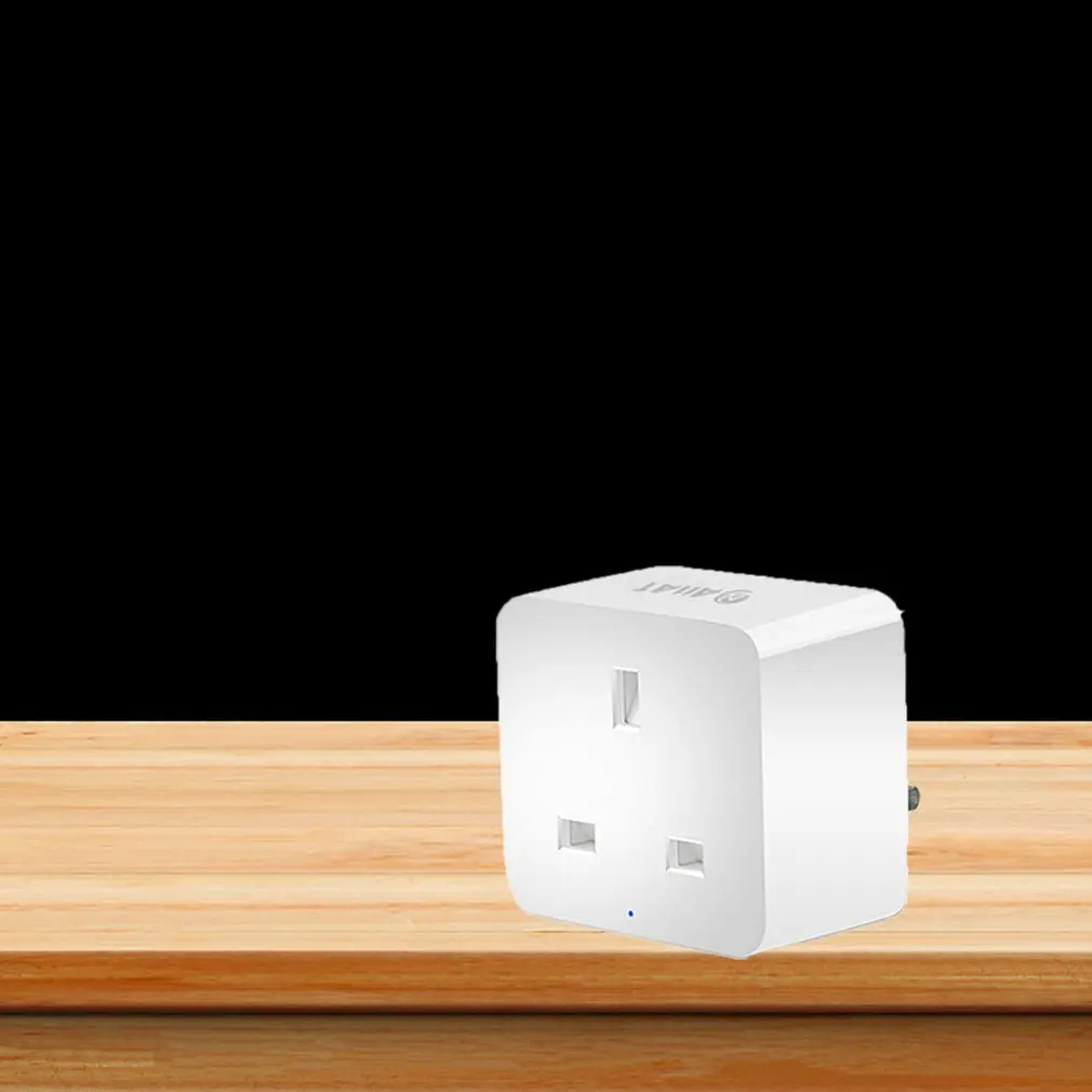 Wi-Fi Smart Plug Британский магазин беспроводной разъем управления 16A Мощность мониторинг энергии таймер переключатель Голосовое управление работает для Alexa Google