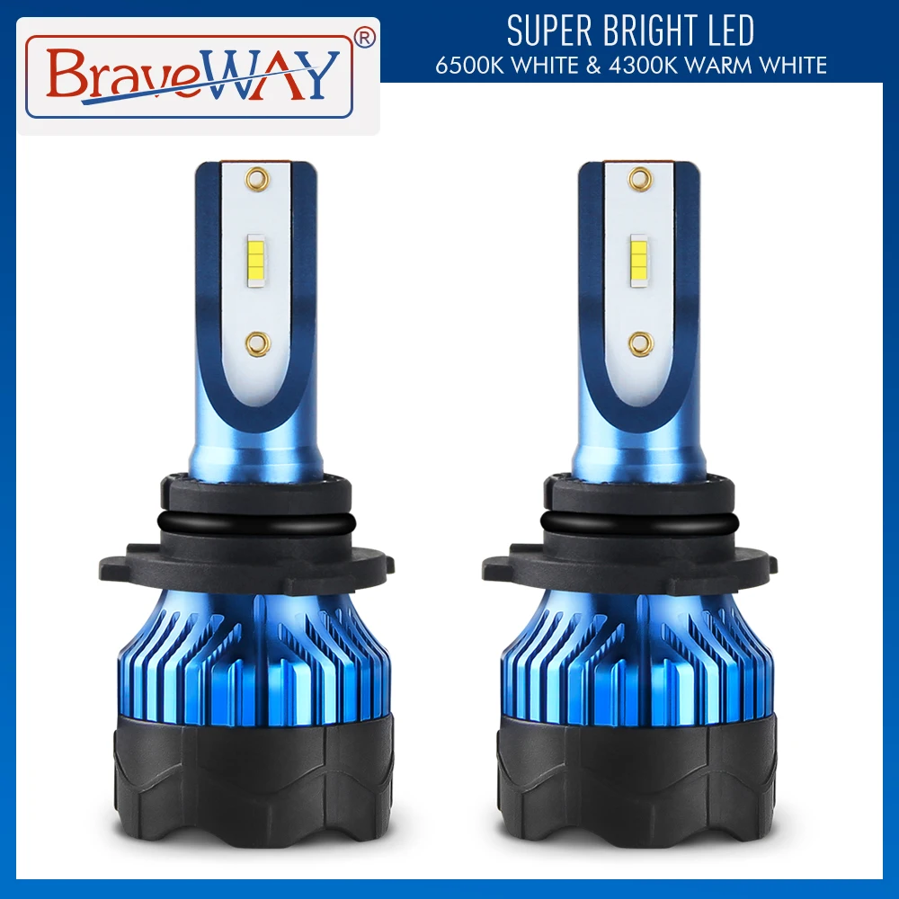 Braveway 12000lm Csp Chip Turbo Led Bulbs For Cars H1 H7 Hb3 Hb4 H8 H9 ...