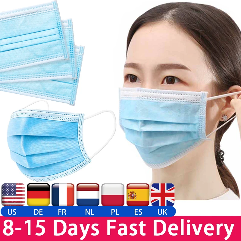 

Multi-batch Pcs/Bag 3 Layer Non-woven Dust Mask Thickened Disposable Mouth Mask Cotton Face Mask,Care Masks Free Shipping
