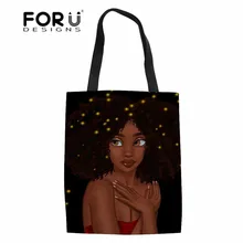 Design дизайн сумка на плечо для покупок черная для девочек Волшебная африканская хозяйственная сумка женская складная эко-сумка женская сумка для покупок