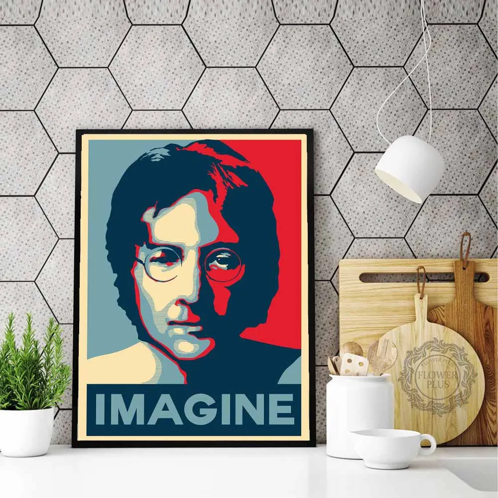 John lennon Mind Games Imagine Hope Painting музыкальная певица звезда плакат искусство светлые холщовые домашняя, комнатная, Настенная Декор с печатью