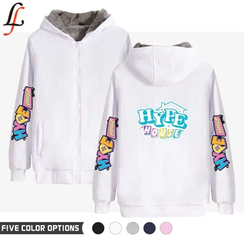

Plus Thick The Hype House Hoodie Sweatshirt Supper Warm Coat Winter Zipper Harajuku Jacket Unisex Streetwear Oversized