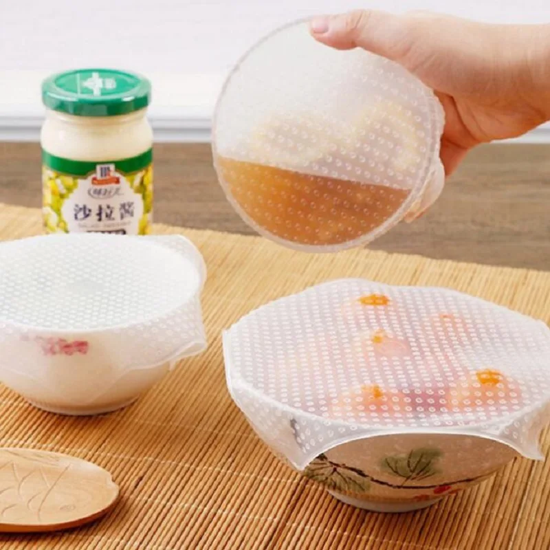 1pcs Food Fresh Keeping Wrap Kitchen Tools Reusable Silicone Food Wraps Seal Vacuum Cover Stretch Lid Kitchen Accessories
