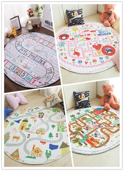 

Cotton receptacle pad toy pad circular outing children crawl pad receptacle bag