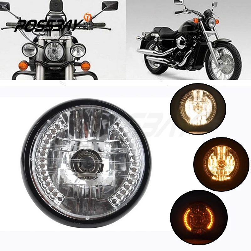Posbay H4 светодиодная мотоциклетная фара универсальный указатель поворота для Harley