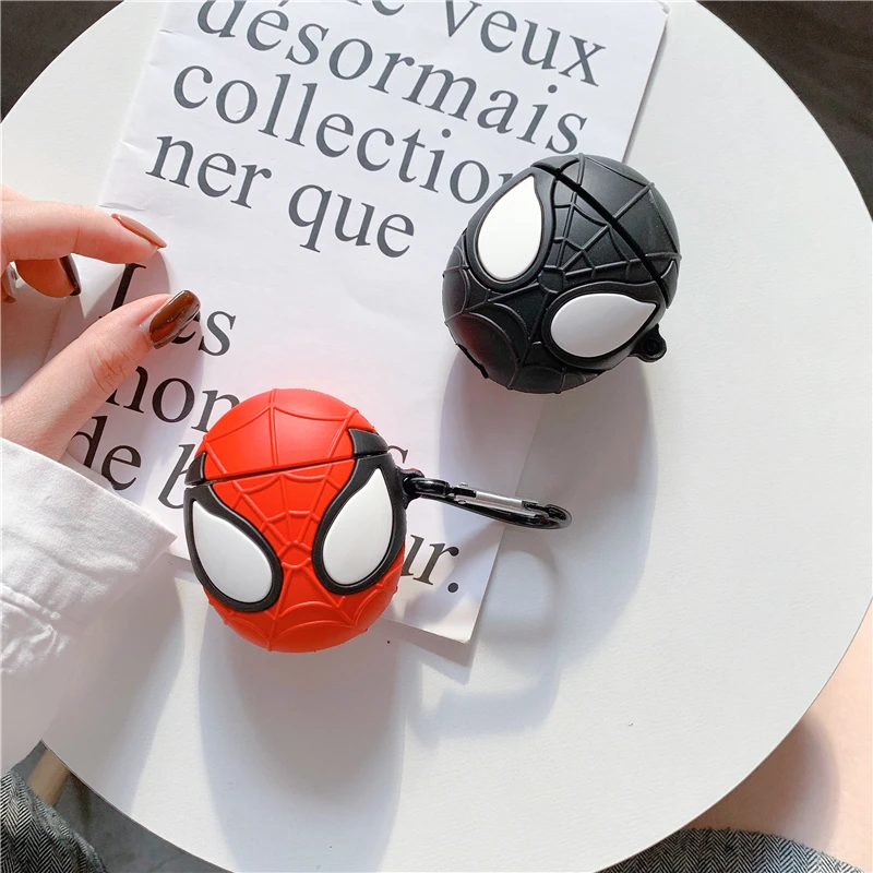 Мультфильм Marvel Человек-паук ударопрочный наушник Чехлы для Apple Airpods 2 Силиконовый наушник Защитная крышка аксессуары