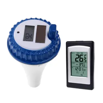 

Solar Energy Digital Wireless Swimming Pool Thermometer SPA Floating Temperature Meter With 3 Channels/Time Alarm/Calendar