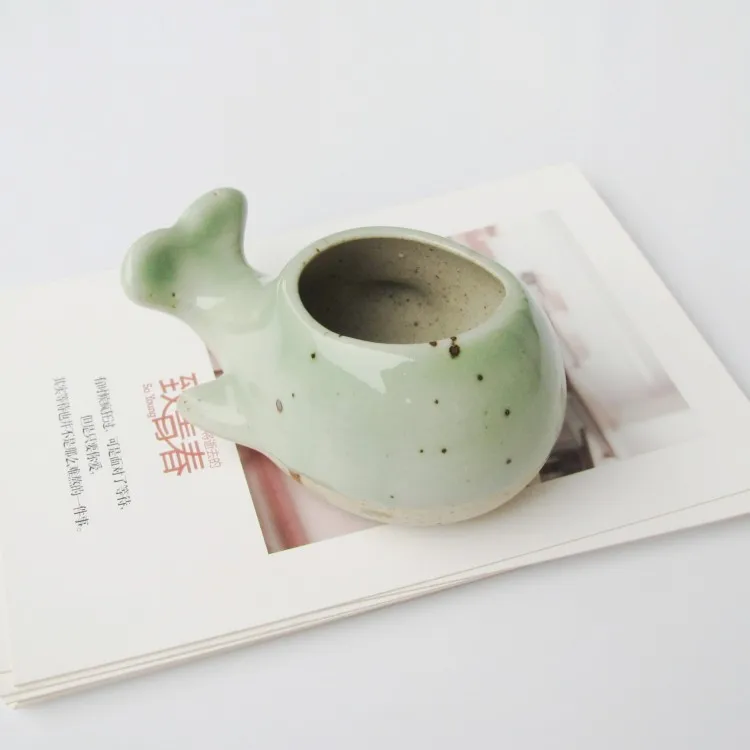 Kawaii керамический КИТ цветочный горшок Bulbasaur суккулентная плантатор милый зеленый горшок для цветов с отверстием - Цвет: 11