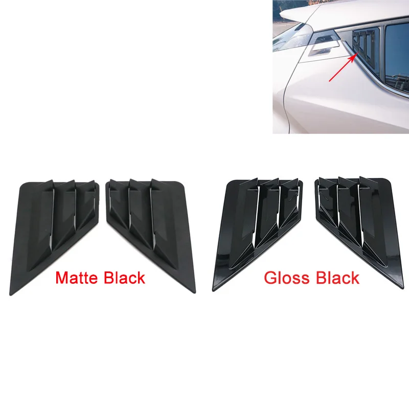 1Paar Kohlefaser Fenster Lamellen Abdeckung passt für Toyota CHR 16-20 ABS