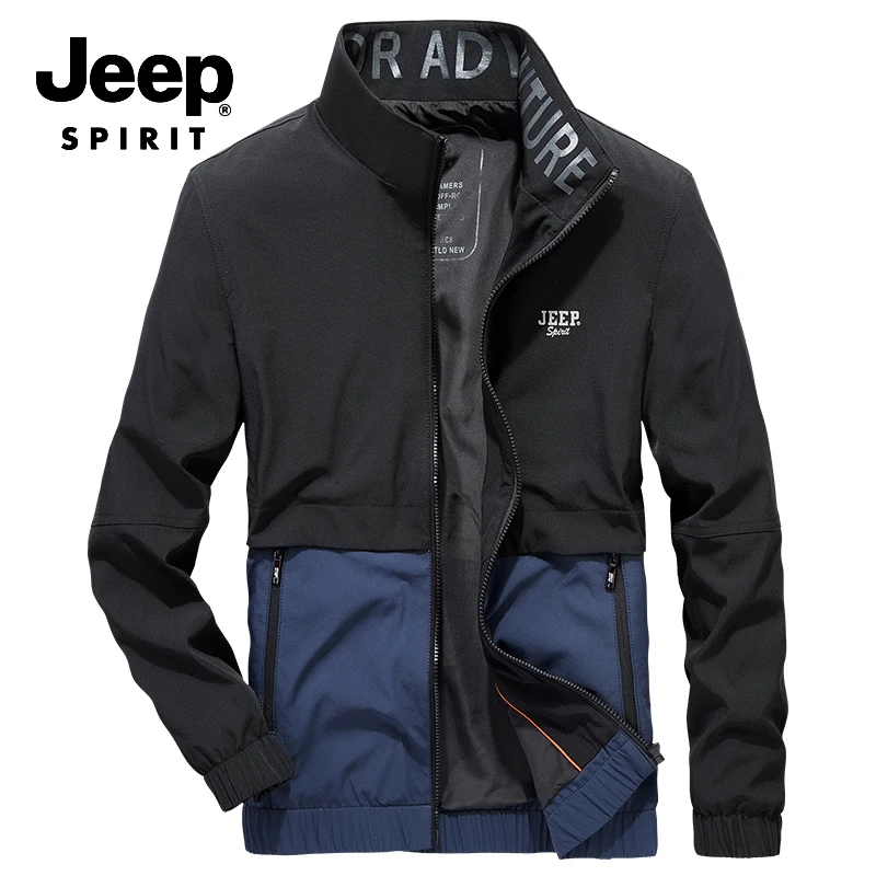 JEEP SPIRIT новые модные Лоскутные осенние куртки повседневные с воротником-стойкой быстросохнущие осенние пальто мужские chaqueta hombre
