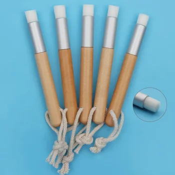 밧줄이 달린 대나무 막대 코 브러시, 속눈썹 청소 브러시, 눈썹 코 블랙헤드 청소 도구, 속눈썹 샴푸 브러시, 1 PC