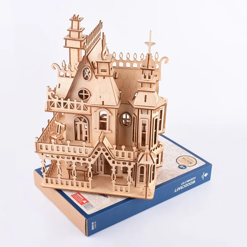 DIY МЕЧТА ВИЛЛА 3D деревянная модель здания детские игрушки-Пазлы ручной работы Обучающие игры сборные наборы рождественские подарки на день рождения
