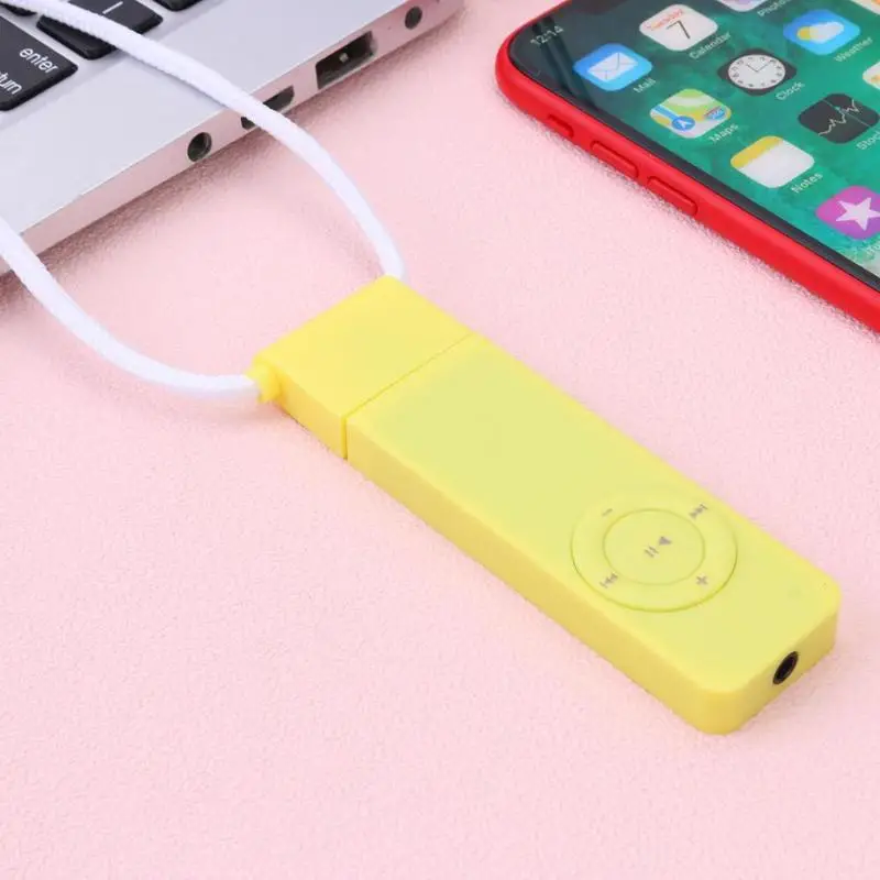 Rechargeble 160 мАч USB Minie MP3 музыкальный плеер портативный поддержка 64 ГБ TF Карта встроенный 160 мАч Batteery 8,5x2,5x0,9 см