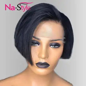 Pixie Cut Wig Bob Lace Front Wigs Short Bob Wig 13x6 Lace Front Human Hair Wigs For Black Women Preplucked Lace Wig Brazilian 2