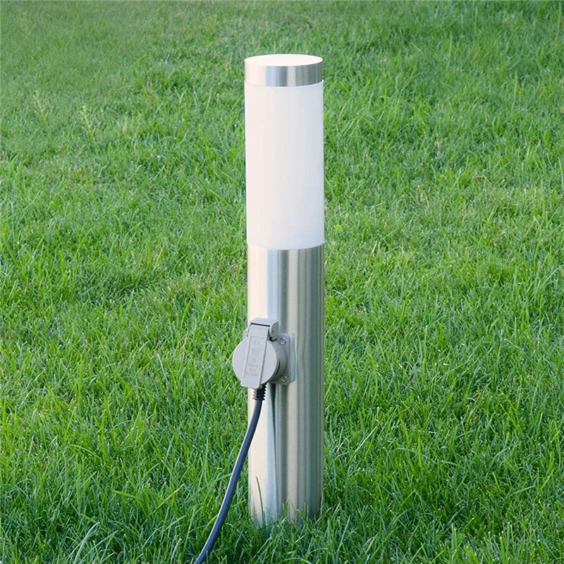 Toma de corriente de 4 vías para jardín, columna de energía impermeable E27, lámpara de patio Base para decoración de jardín, lámpara de césped, 3680W, 16A, EU FR